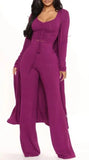 Women's 3 Piece Pant Suit - Hot Pink