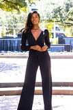 Black Long Sleeve Jumpsuit | Bella Chic