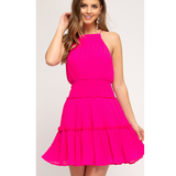 Hot Pink Mini Dress | Bella Chic