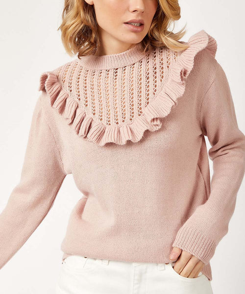 Pink Knit Sweater | Bella Chic