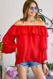 Black Off The Shoulder Top | Bella Chic Tops