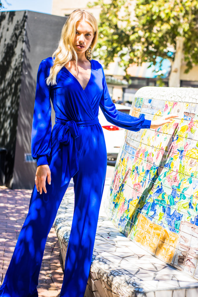 Lovely Blue Jumpsuit – Fancyevans Boutique