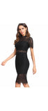 Black Lace Midi Dress | Black Dress