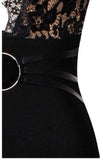 Sexy Black Bandage Lace Jumpsuit