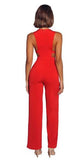 Sexy Red Cutout Jumpsuit
