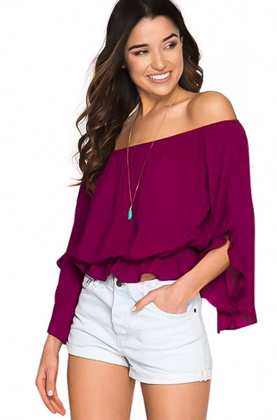 Off The Shoulder Ruffle Top